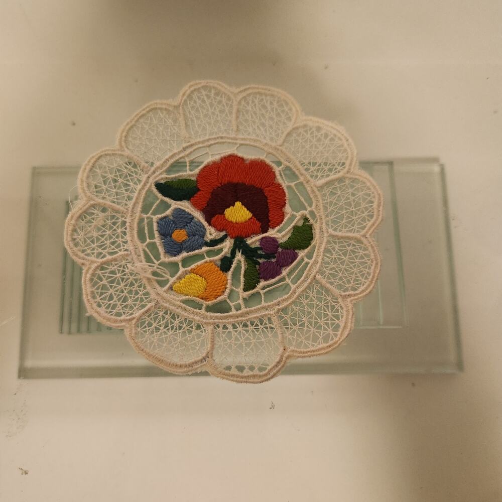 Hand Crotched and Embordered Doily